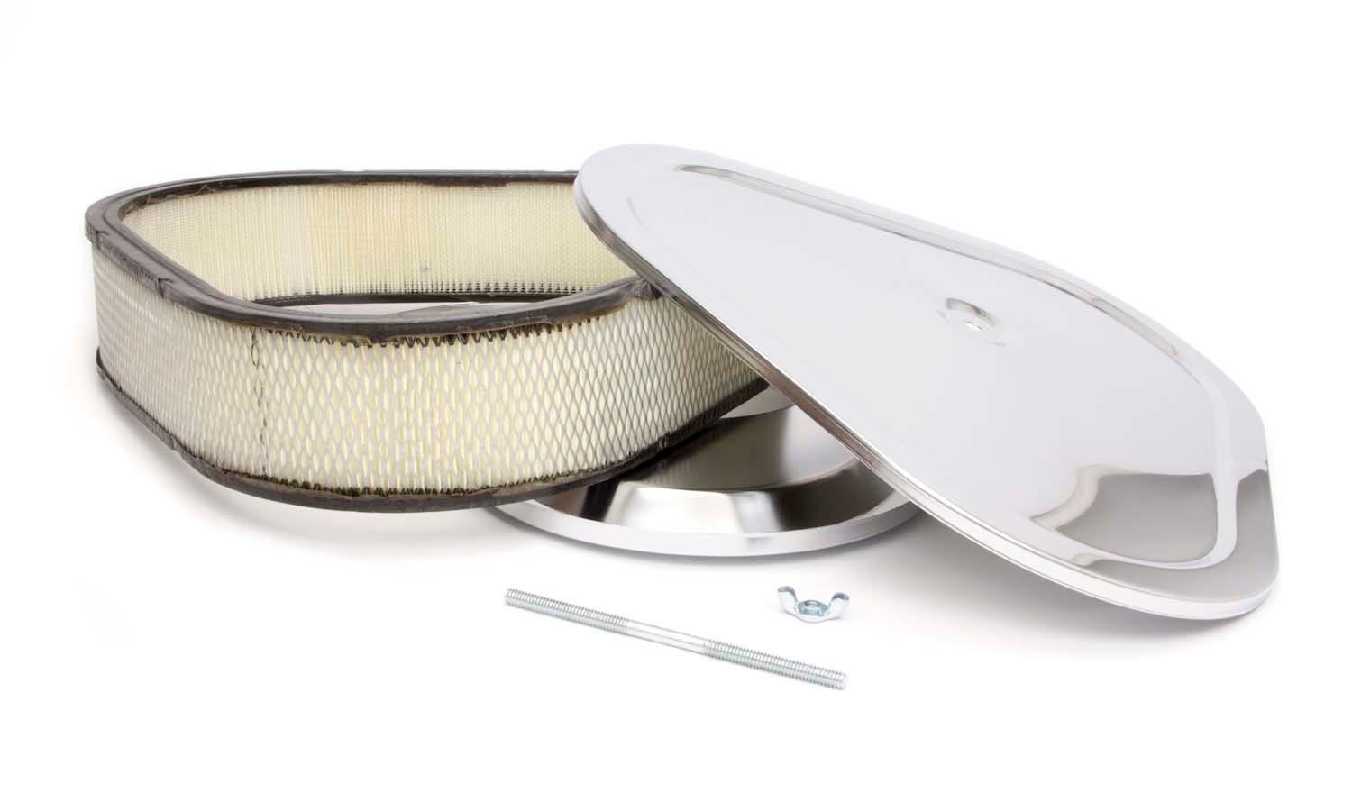 Racing Power Company R7148 14" X 3" Triangular Drop Base Air Cleaner Set   14  X