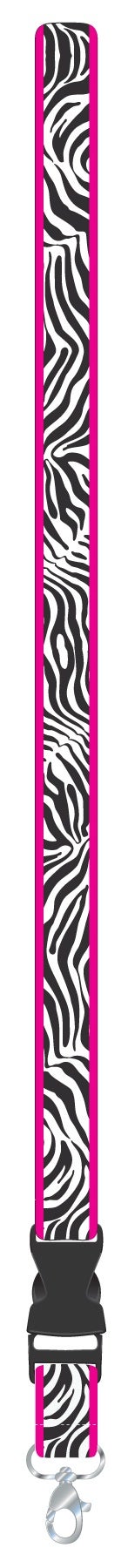 Zebra Lanyard Blk/Wte/Pink Lanyard Zebra Lanyard Blk/Wte/Pink Lanyard