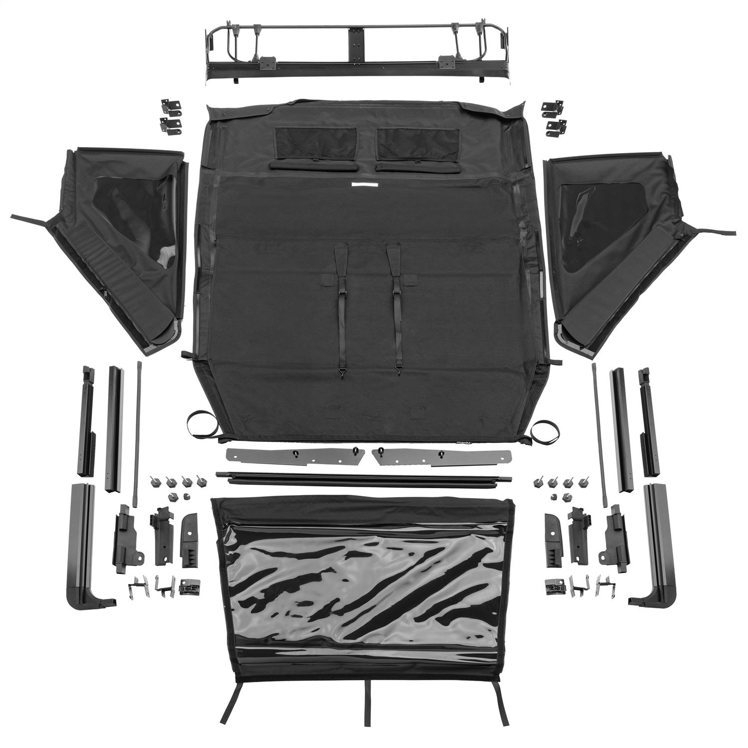 Rampage 139435 Trailview Frameless Soft Top Fits 18-24 Wrangler (Jl)   Trailview
