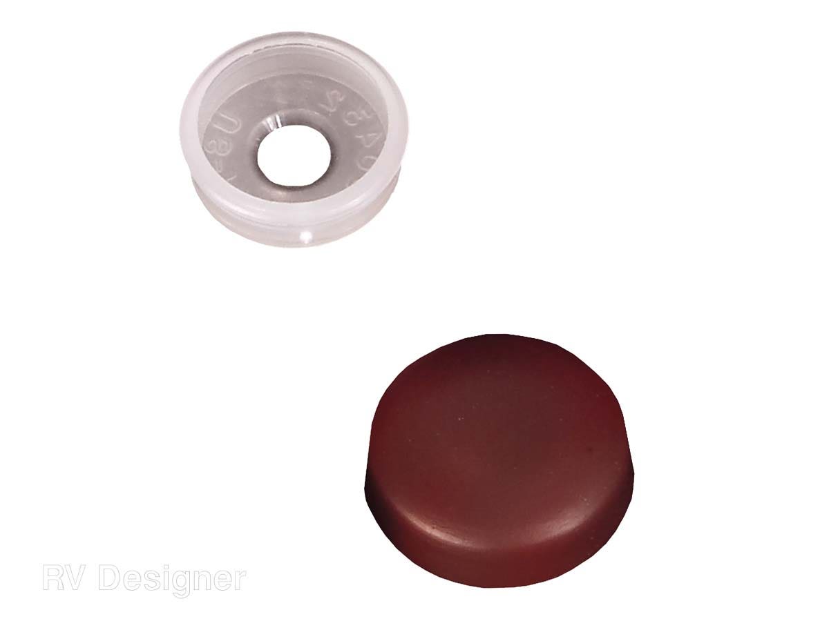Rv Designer H605, Screw Covers, Brown, 14 Per Pack, Interior Hardware   Screw