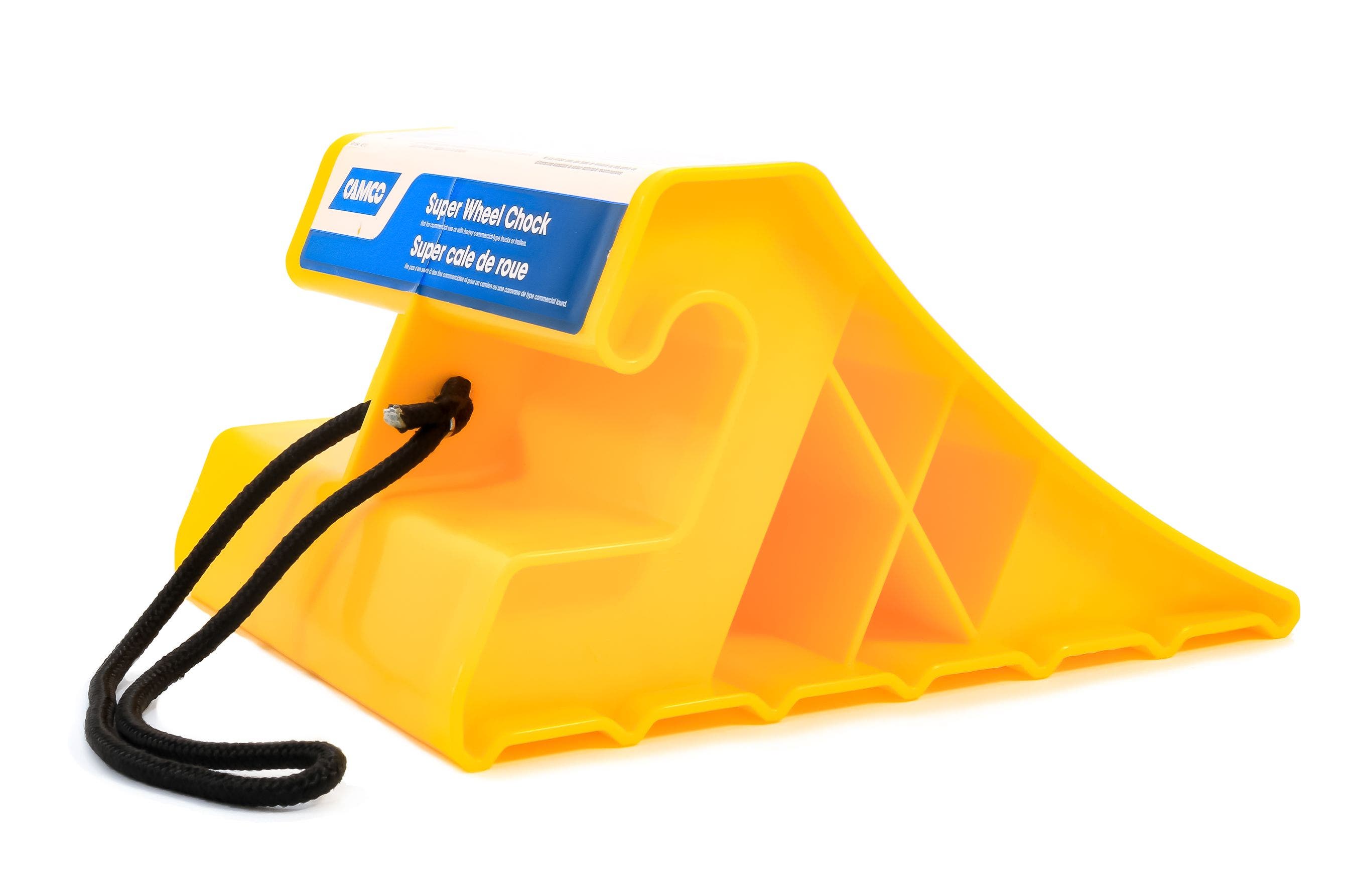 Camco Super Wheel Chock With Rope - Helps Keep Your Trailer In Place So You Can