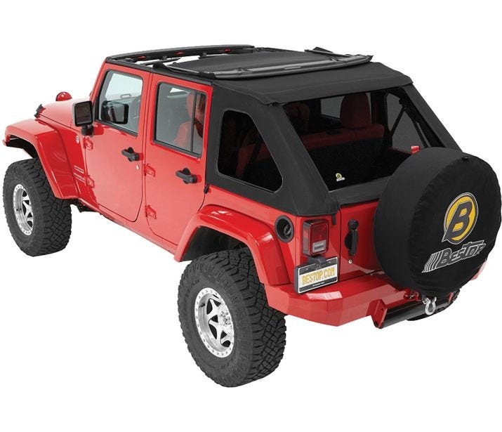Bestop 5685317 All-New Trektop Nx Black Twill Soft Top 4-Door   Soft Top Trektop