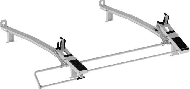 Kargo Master Single Low Roof Covered Service Body Drop Down Ladder Rack