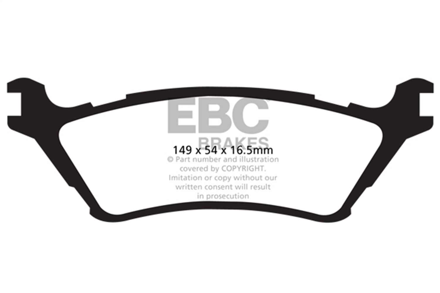 Ebc Brakes Ed91891 Truck/Suv Extra Duty Brake Pads Fits 12-20 F-150   Truck/Suv