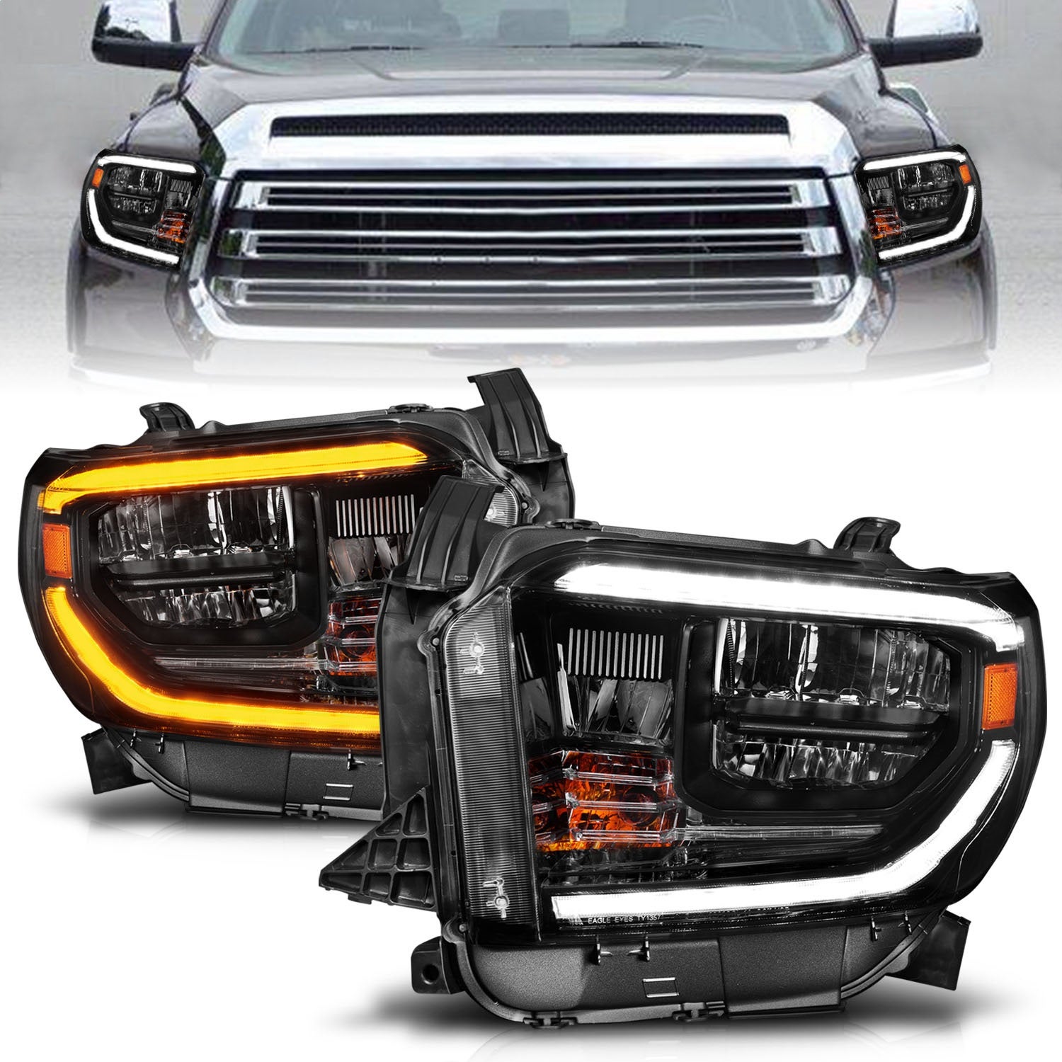 Anzo Usa 111533 Led Crystal Headlight Fits 14-21 Tundra   Led Crystal Headlight