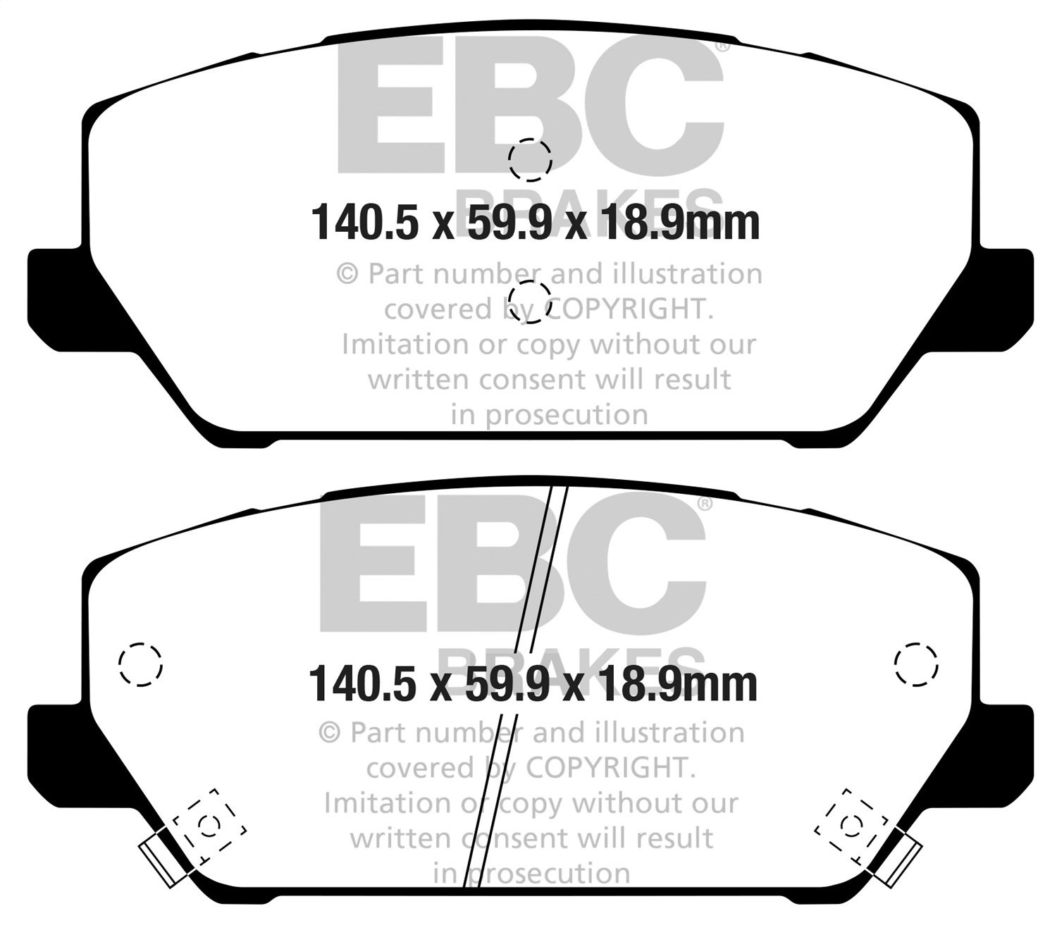 Ebc Brakes Dp42343r Yellowstuff Street And Track Brake Pads   Yellowstuff Street
