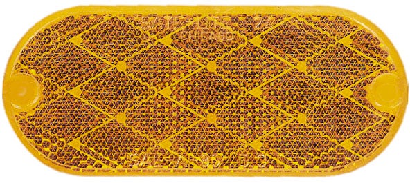 Pm V480a Amber Oval Stick-On Reflectors 2 Count  Mfg.  Reflector Quick Mount;