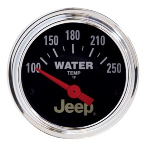 Autometer 880241 Jeep Electric Water Temperature Gauge Auto Meter Products