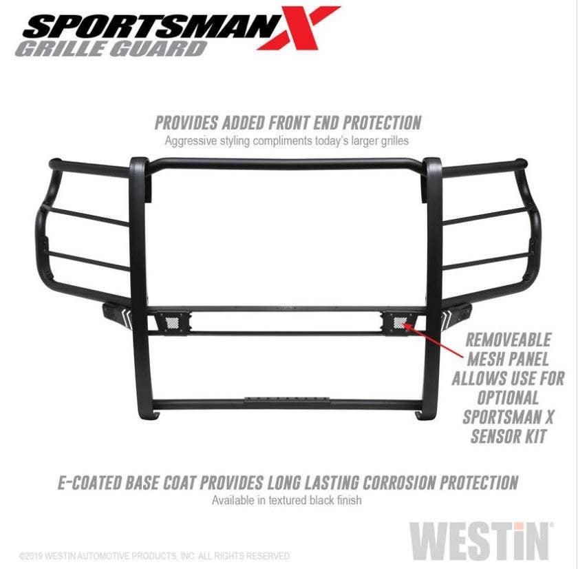 Westin 40-33995 Textured Black Sportsman X Grille Guard Fits 2020-2021 Silverado