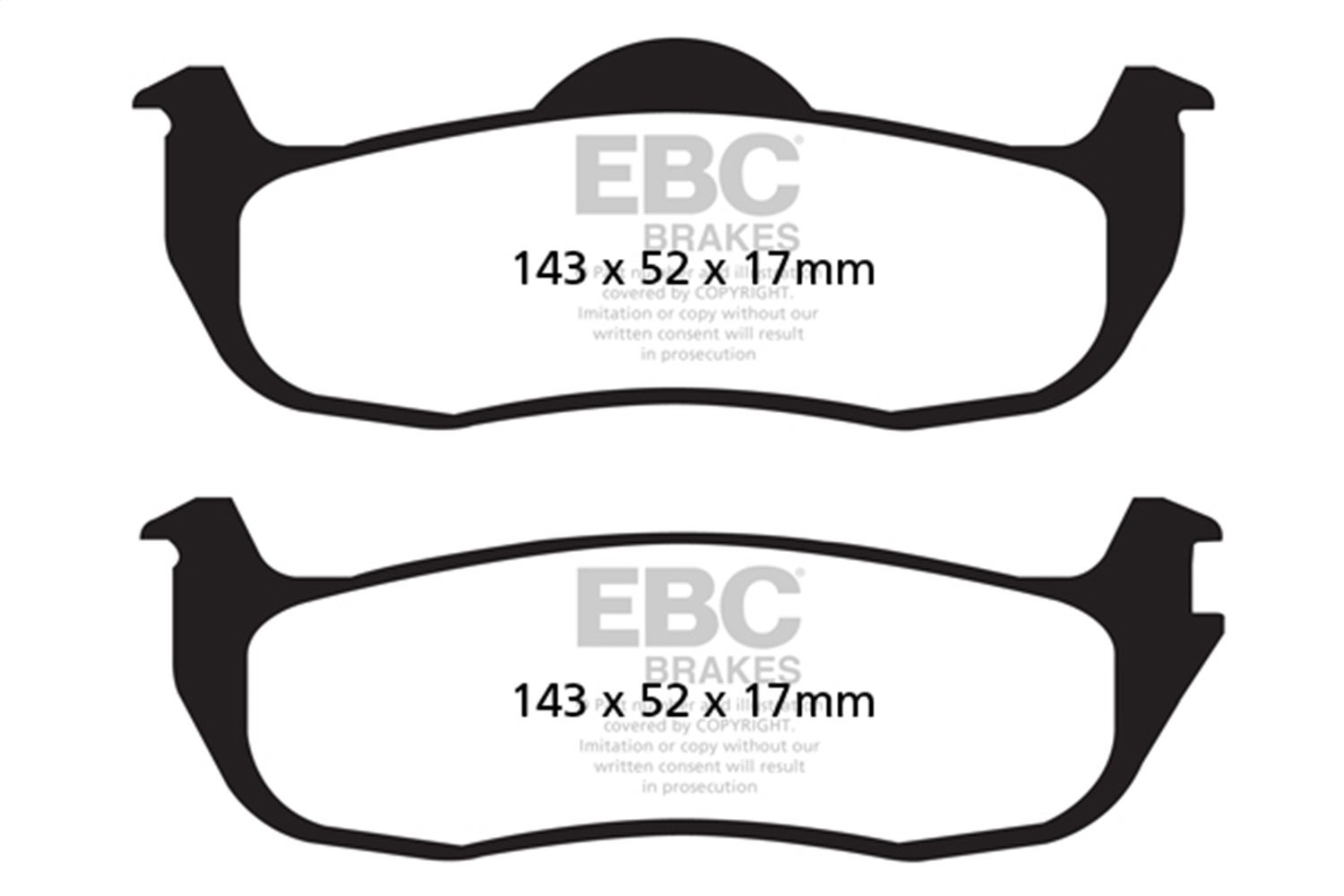 Ebc Brakes Ed91707 Truck/Suv Extra Duty Brake Pads   Truck/Suv Extra Duty Brake