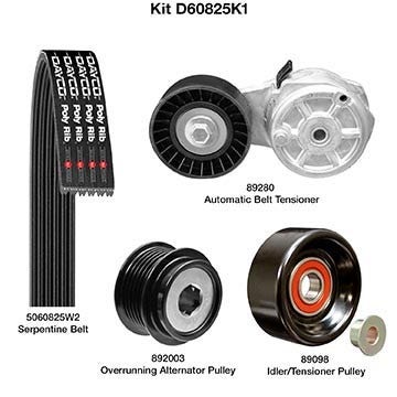 Dayco Serpentine Belt Drive Component Kit P/N:D60825k1  Serpentine Belt Drive