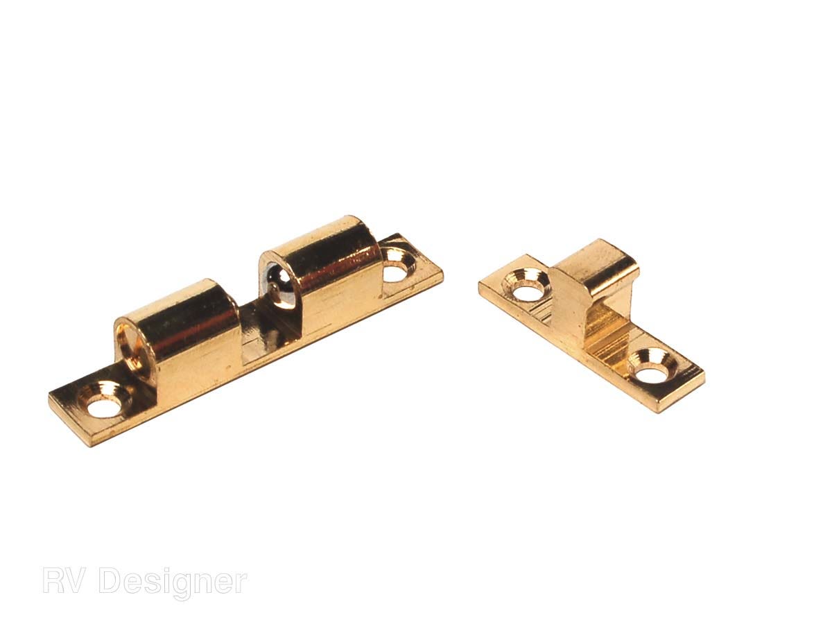 Rv Designer H221, Bead Catch, Brass, 2 Inch, 2 Per Pack, Cabinet Hardware   Door
