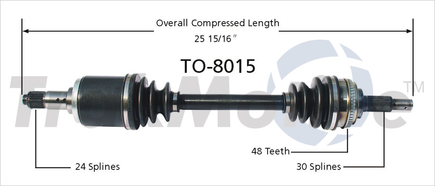 Trakmotive Cv Axle Shaft P/N:To-8015  Cv Axle Shaft P/N: