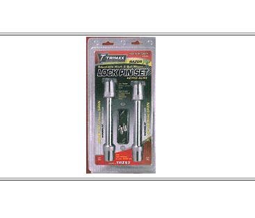 Trimax Trz52 Keyed Alike Lock Set For Razor Rp Adjustable Hitch, Silver