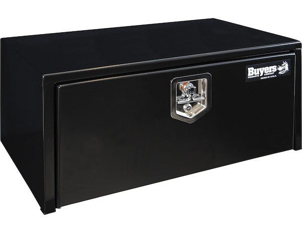 Buyers Products 1703303 Black Steel Underbody Truck Box With T-Handle Latch, 14