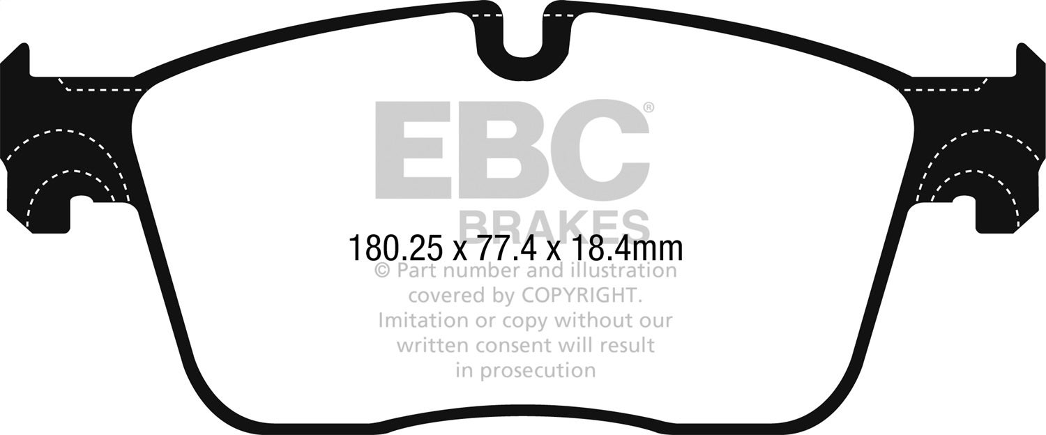 Ebc Brakes Dp32253c Redstuff Ceramic Low Dust Brake Pads   Redstuff Ceramic Low
