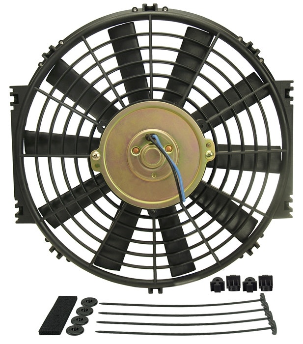 Derale 16912 Dyno-Cool Straight Blade Electric Fan  16743 Cooling Fan Mounting