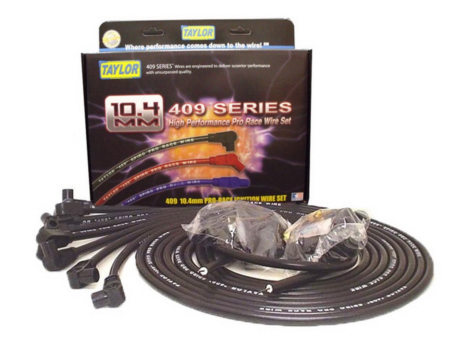 Taylor Cable 79051 409 Spiro-Pro 10.4Mm Ignition Wire Set   Spark Plug Wire Set