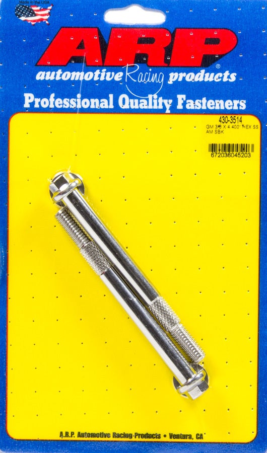 Arp 430-3514 Starter Bolt Kit (S/S Starter 6Pt 3/8-16 X 4.400 Uhl) Arp  Starter