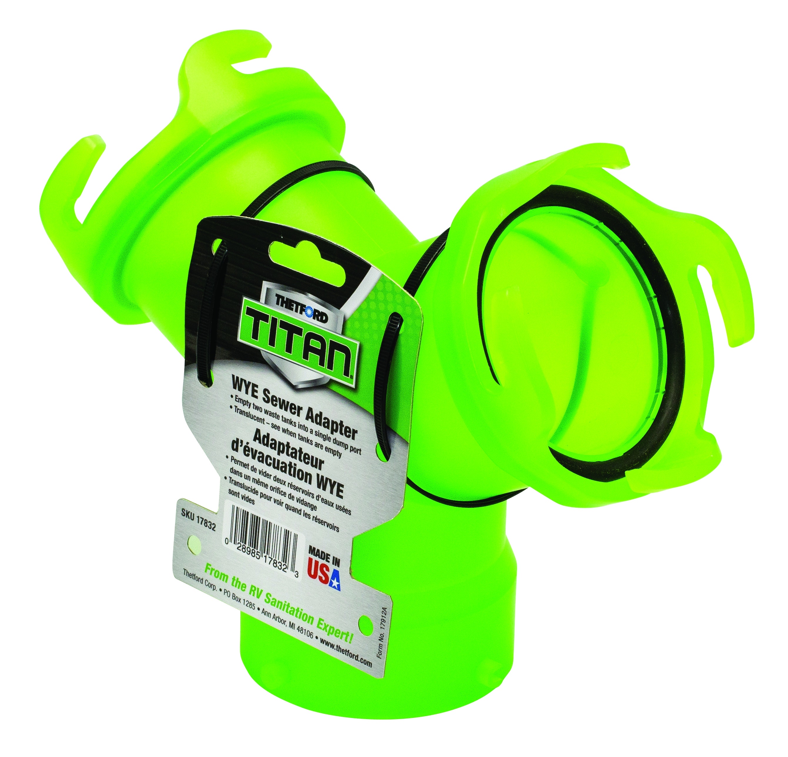 Thetford Titan Wye Sewer Adapter  Titan Wye Sewer Adapter