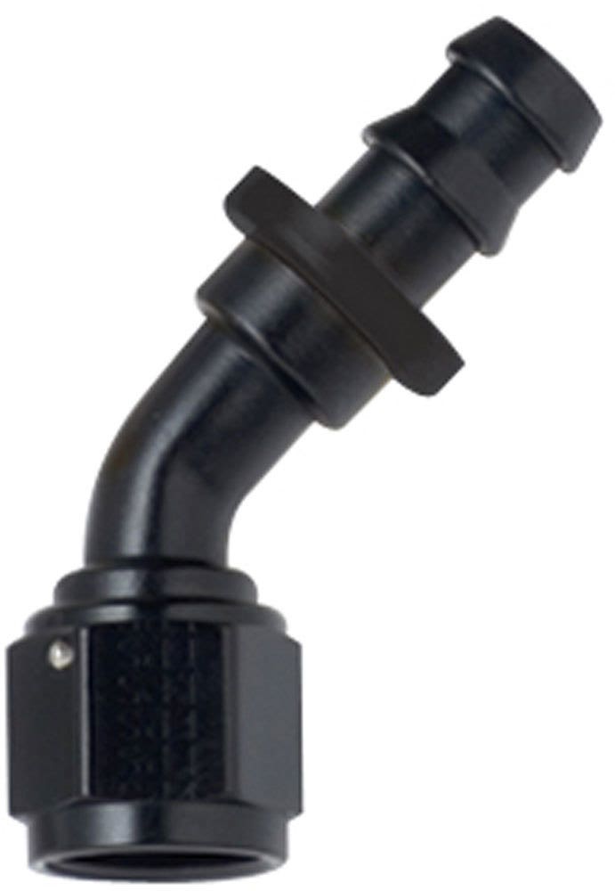Fragola 204504-Bl Black Size (-4) 45┬░ Push Lock Hose Fitting   Black Size (-4)