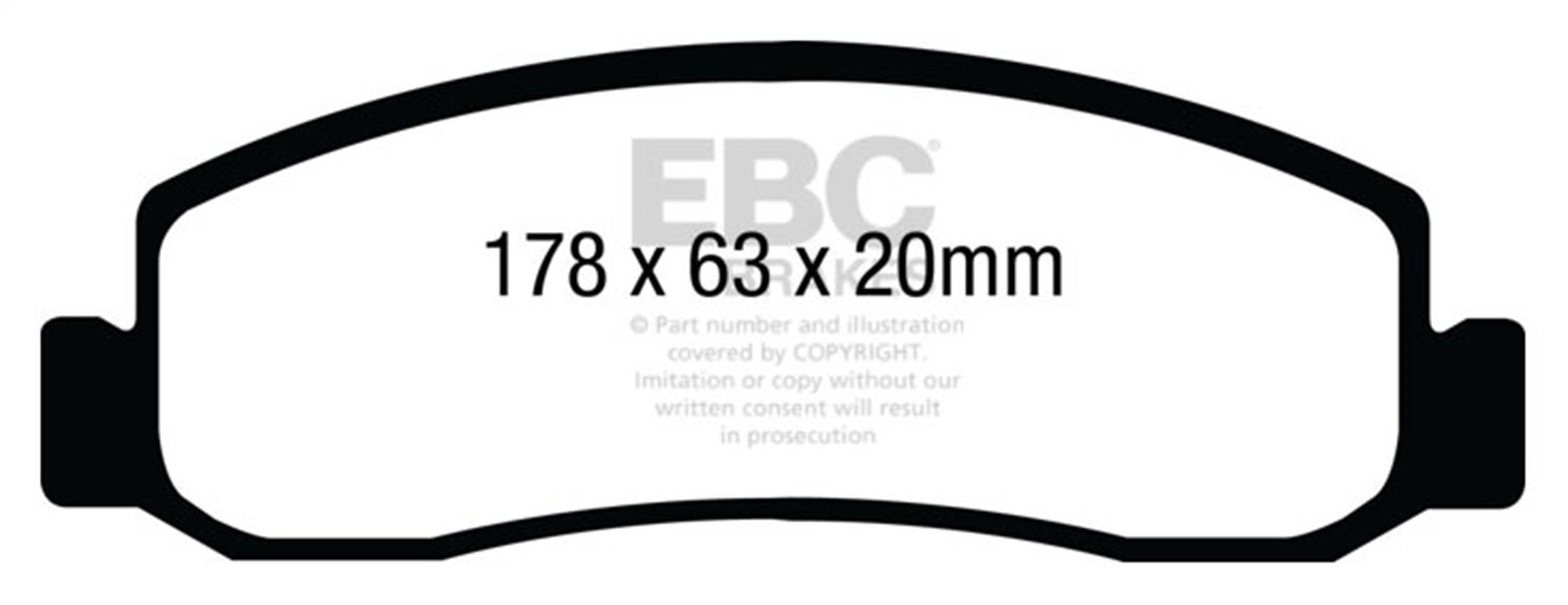 Ebc Brakes Dp41892r Yellowstuff Street And Track Brake Pads   Yellowstuff Street