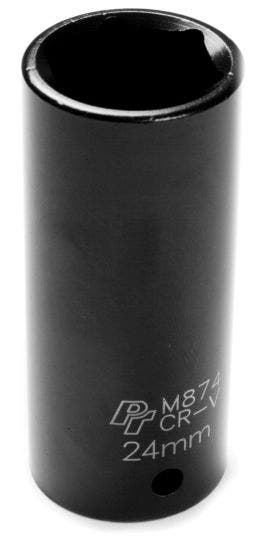 Performance Tool M874 1/2 Drive 6Pt Impact Socket, 24Mm Socket  Type - Metric,