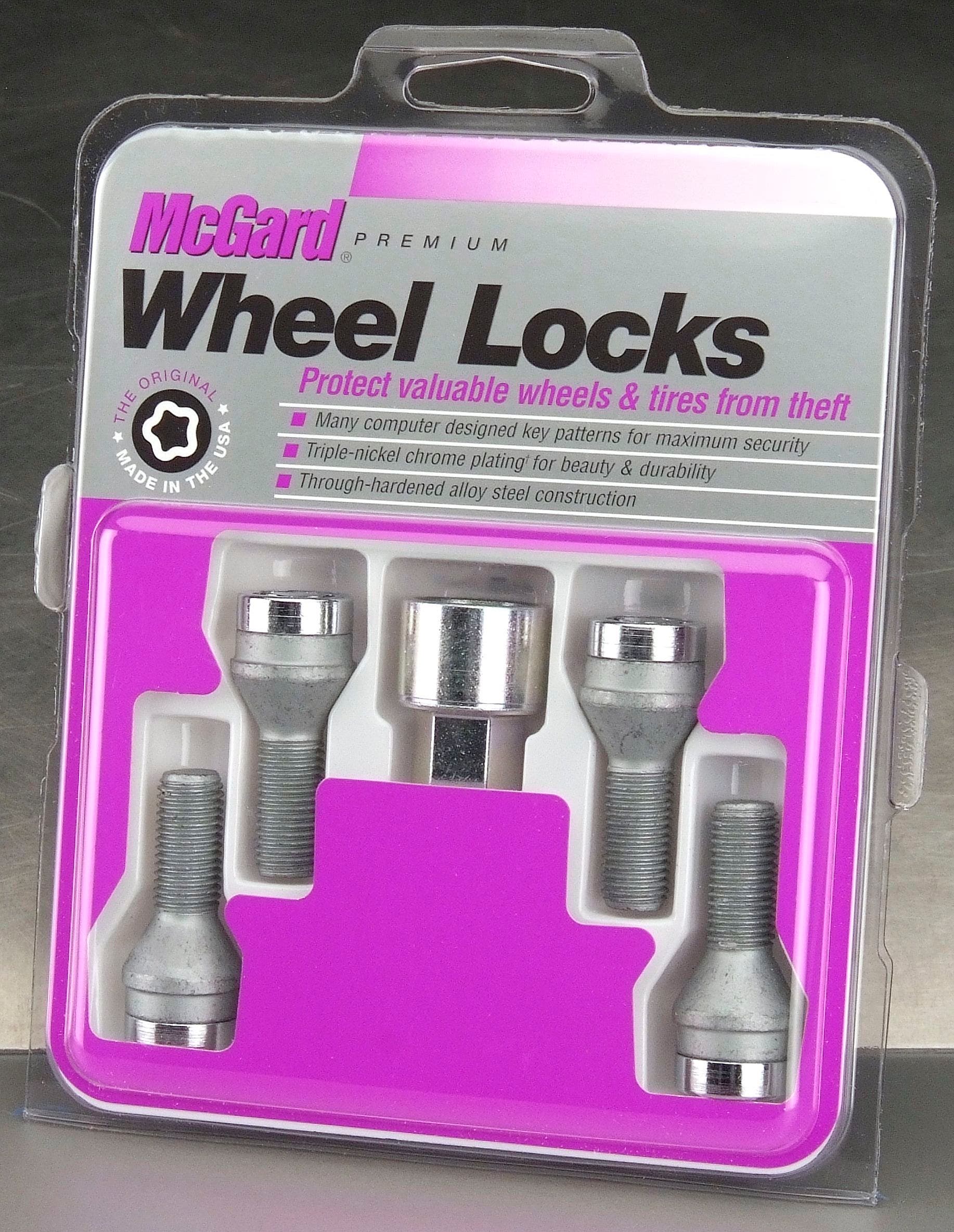 Mcgard 27226 Chrome Bolt Style Cone Seat Wheel Locks (M14 X 1.25 Thread Size) -