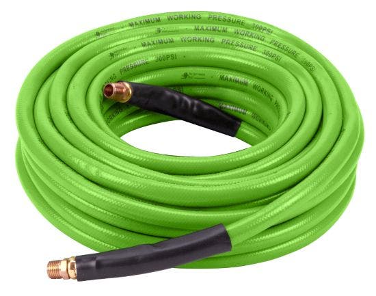 Air Hose-Hybrid   Air Hose; Color - Green, End Size - 1/4 Inch, End Type - Male