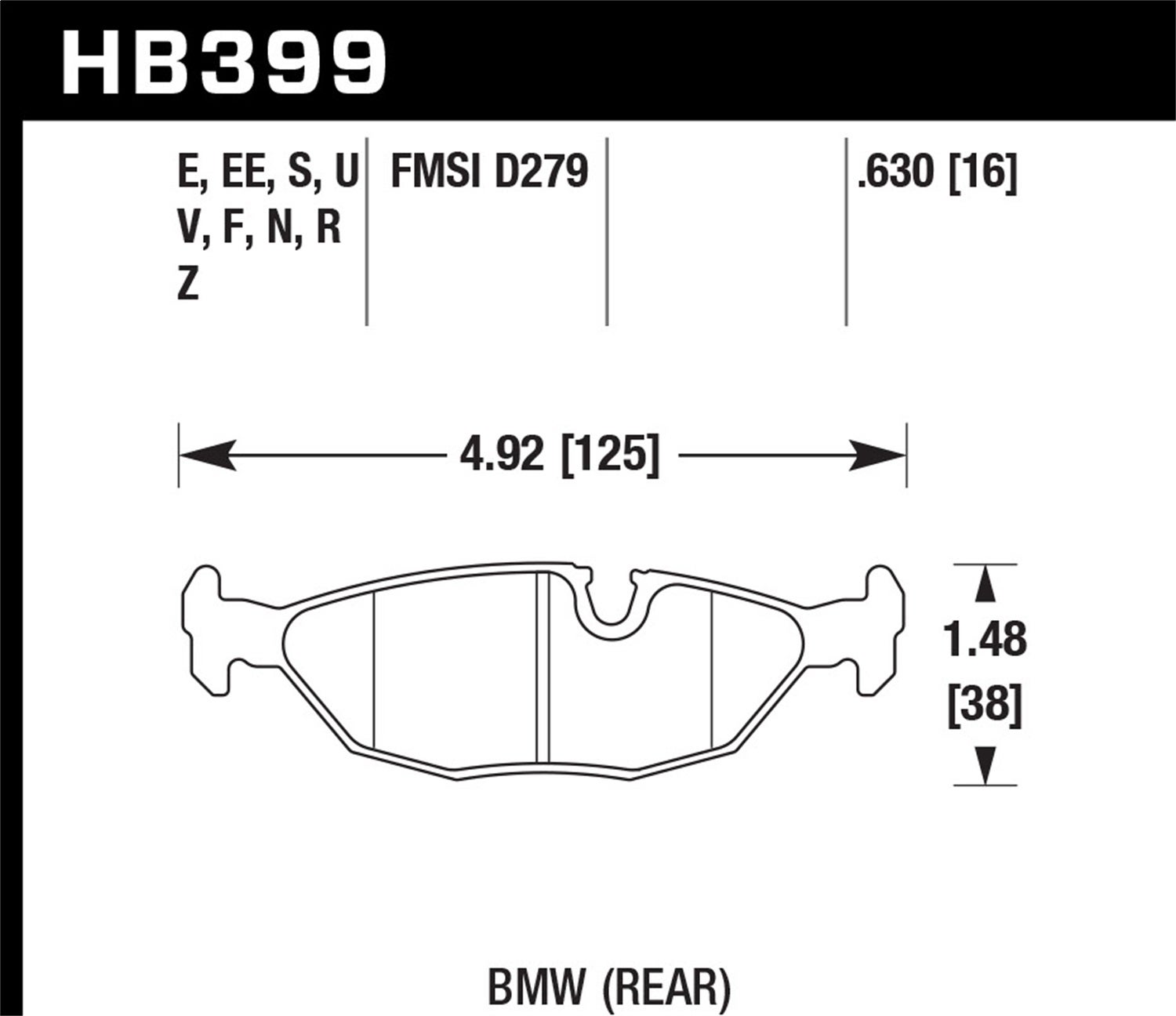 Hawk Performance Hb399g.630 Dtc-60 Disc Brake Pad   Dtc-60 Disc Brake Pad