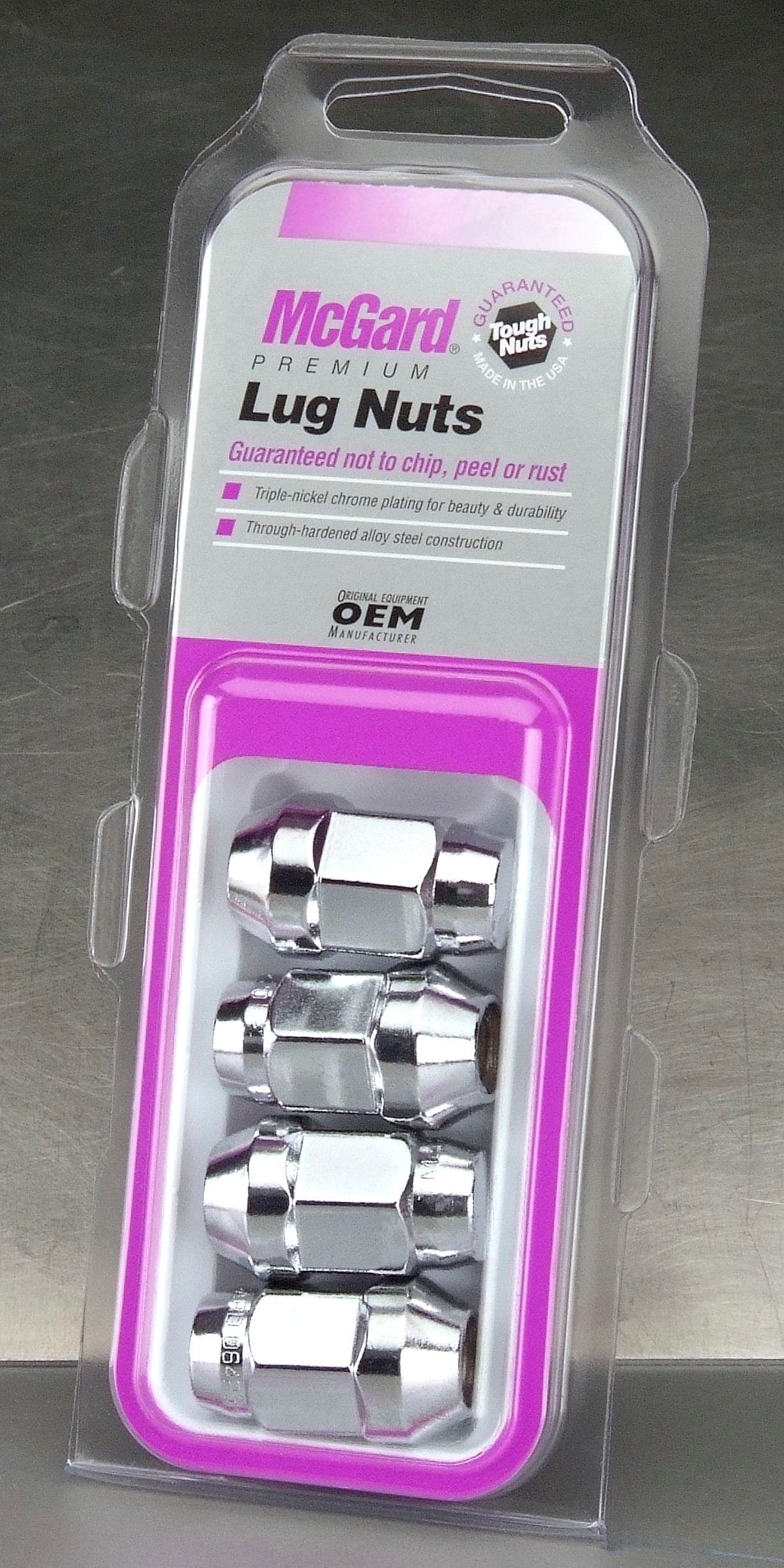 Mcgard 64010 Chrome Bulge Cone Seat Style Lug Nuts (1/2" - 20 Thread Size) - Set