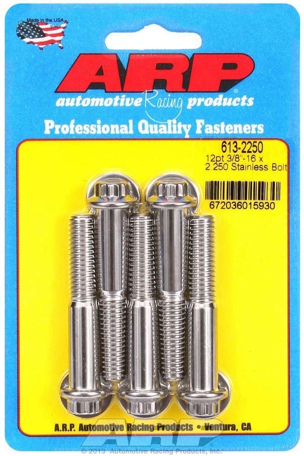 Arp 613-2250 3/8-16 X 2.250 12Pt Ss Bolts Arp  3/8-16 X 2.250 12Pt Ss Bolts