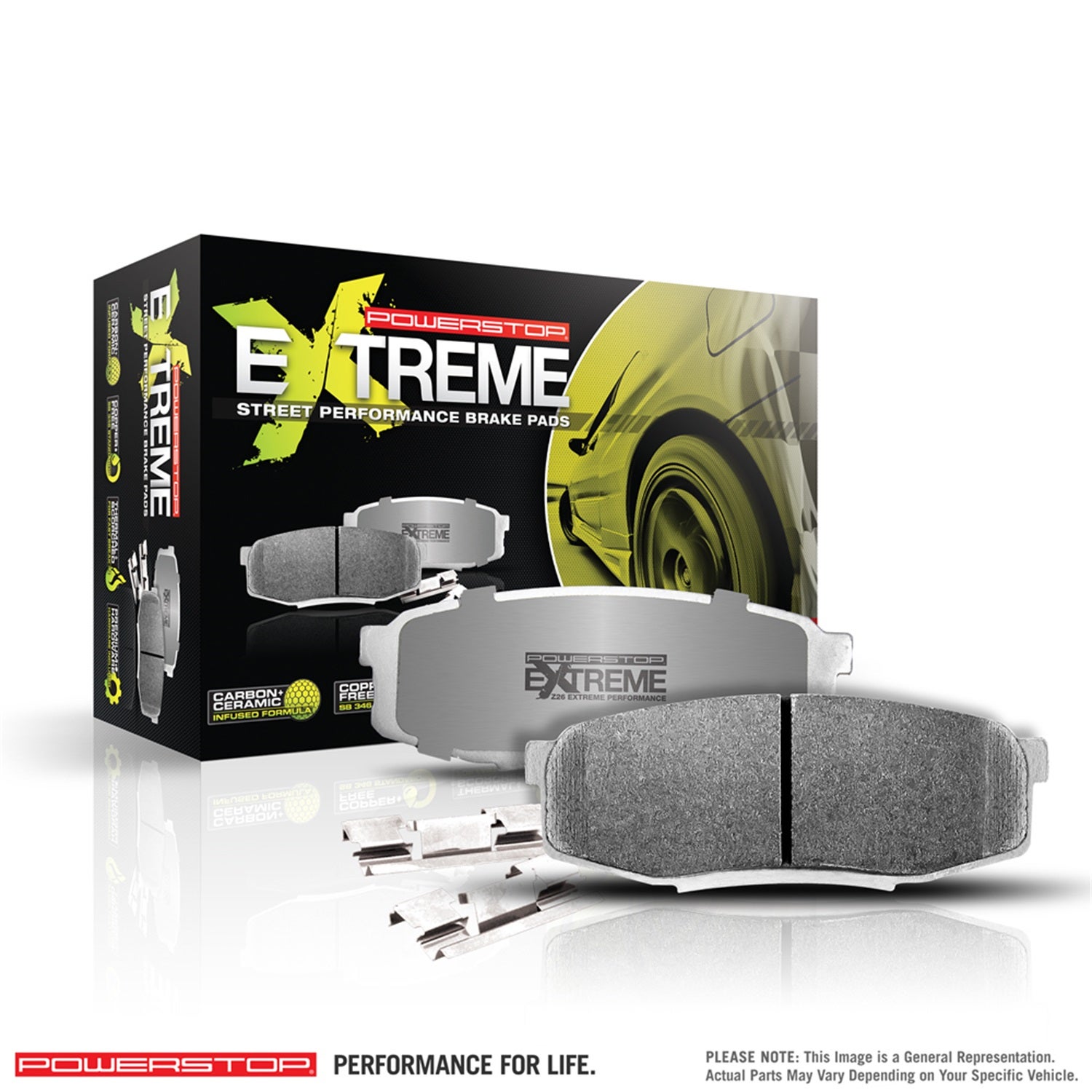 Power Stop Z26-1474 Extreme Performance New Formulation Brake Pad Power Stop