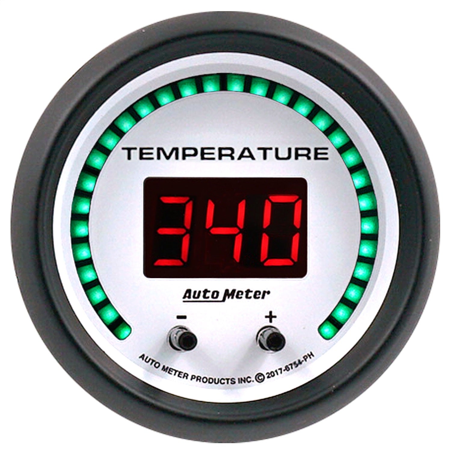 Autometer 6754-Ph Phantom Elite Digital Two Channel Fluid Temp Gauge   Phantom