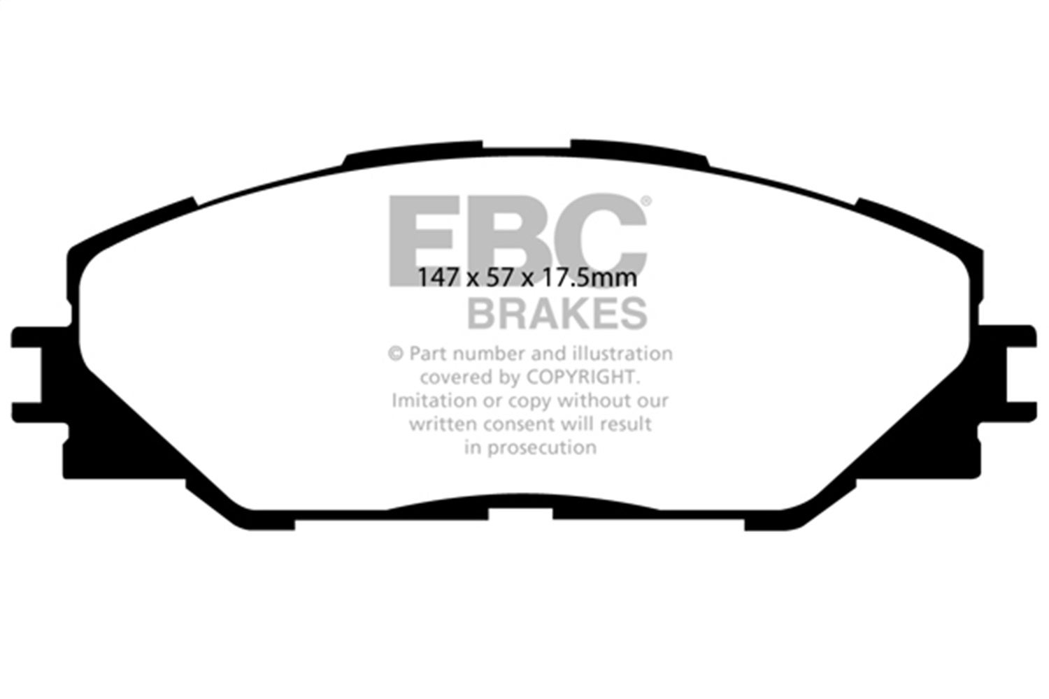 Ebc Brakes Ud1211 Ultimax  Brake Pads Fits Corolla Im Matrix Mirai Rav4 Tc Vibe