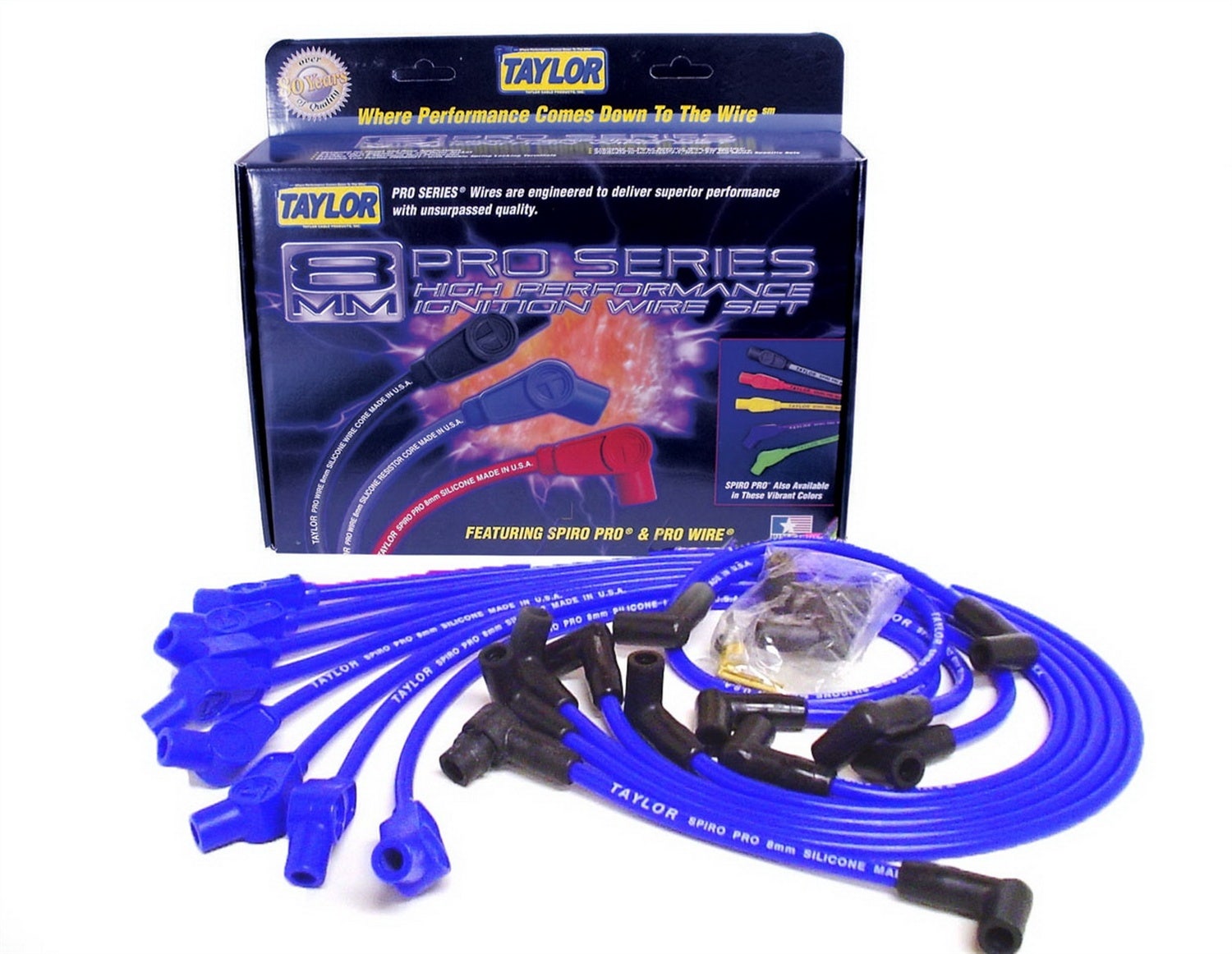 Taylor Cable 74658 8Mm Spiro-Pro Ignition Wire Set   Spark Plug Wire Set Spiro