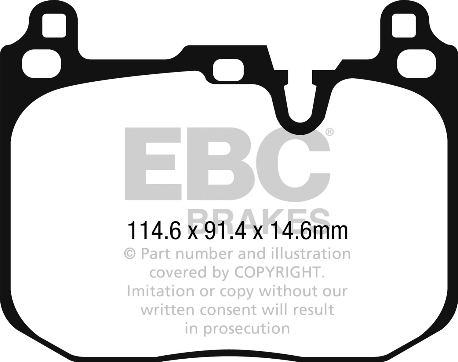 Ebc Brakes Dp42271r Yellowstuff Street And Track Brake Pads   Yellowstuff Street
