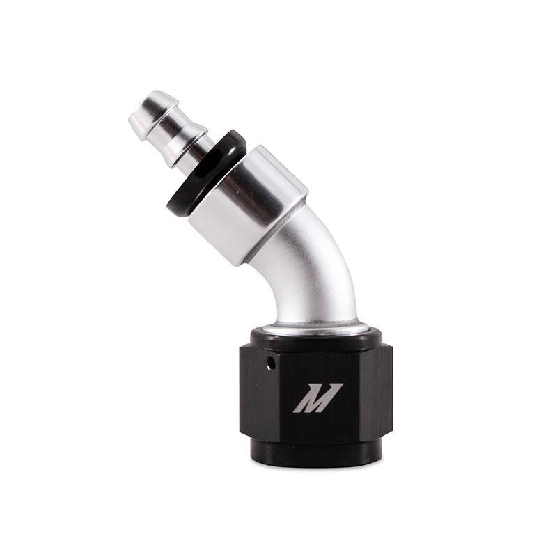 Mishimoto Mmft-10An-45 Push-On Swivel End Hose Fitting, 45 Degrees -10An