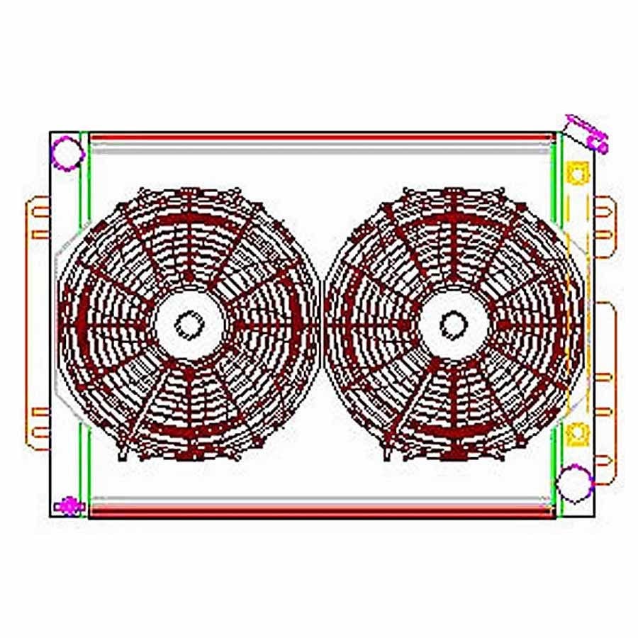Griffin Radiator 8-7009 Combounit, Fits: 67-69 Camaro, 64-67 Chevelle, 67-69