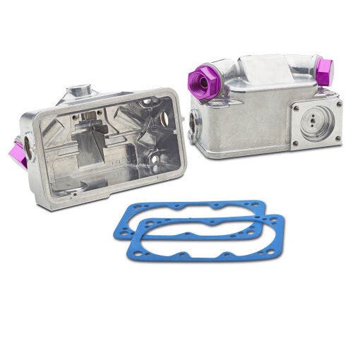 Proform 67162 Aluminum Center Hung Float Fuel Bowl Kit With Clear Sight Plugs