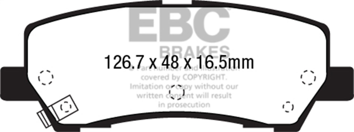 Ebc Brakes Dp43041r Yellowstuff Street And Track Brake Pads Fits 15-23 Mustang