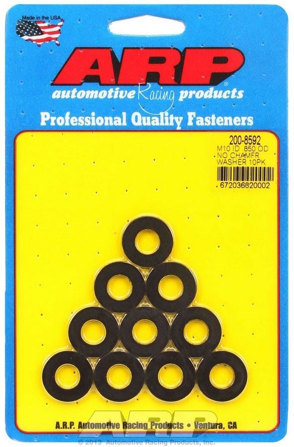 Arp 200-8592 Black 10Mm Id X .850" Od Washer - 10 Piece Arp  Black 10Mm Id X