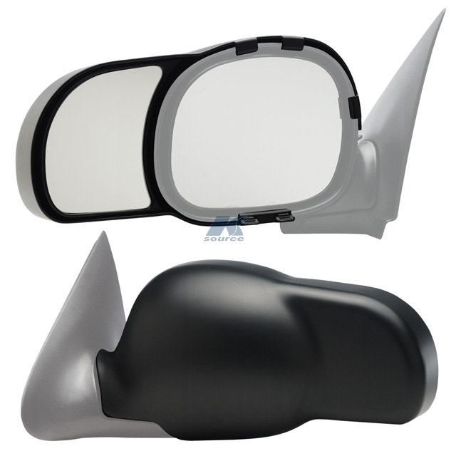 K-Source 81600 Snap-On Towing Mirrors For Select Ford/Lincoln Models, Black,