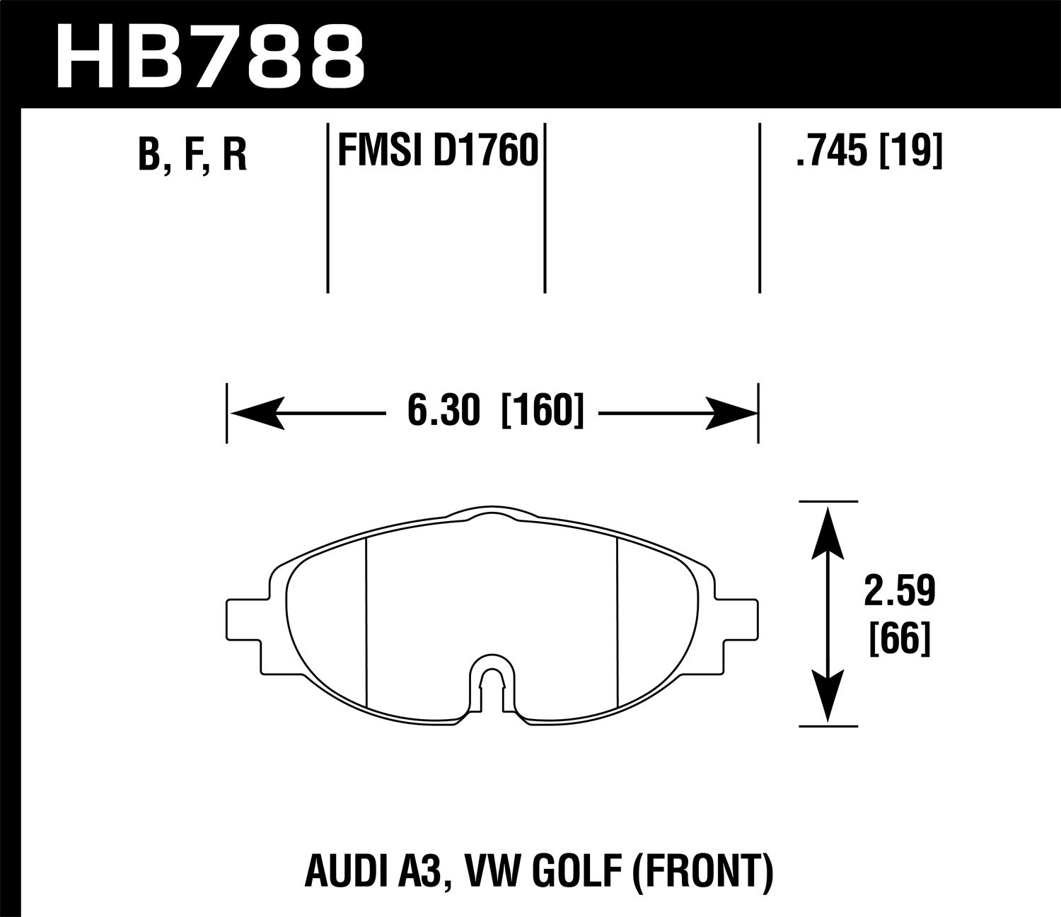 Hawk Performance Hb788z.745 Performance Ceramic Disc Brake Pad   Performance