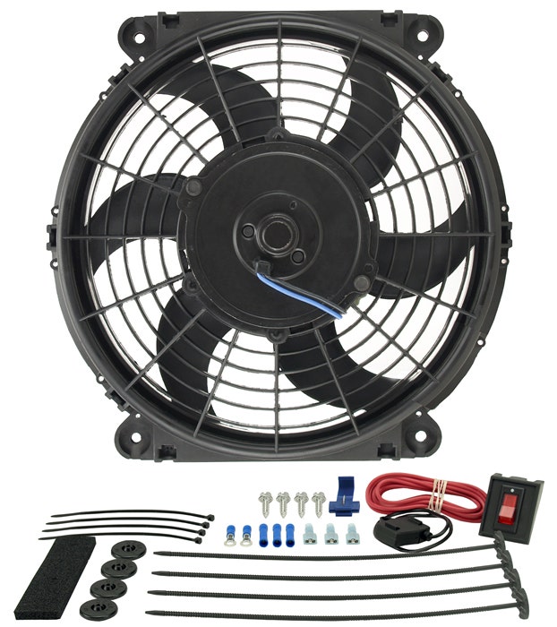 Derale 16510 Tornado Electric Puller Fan   Cooling Fan Tornado; Depth - 1-1/2