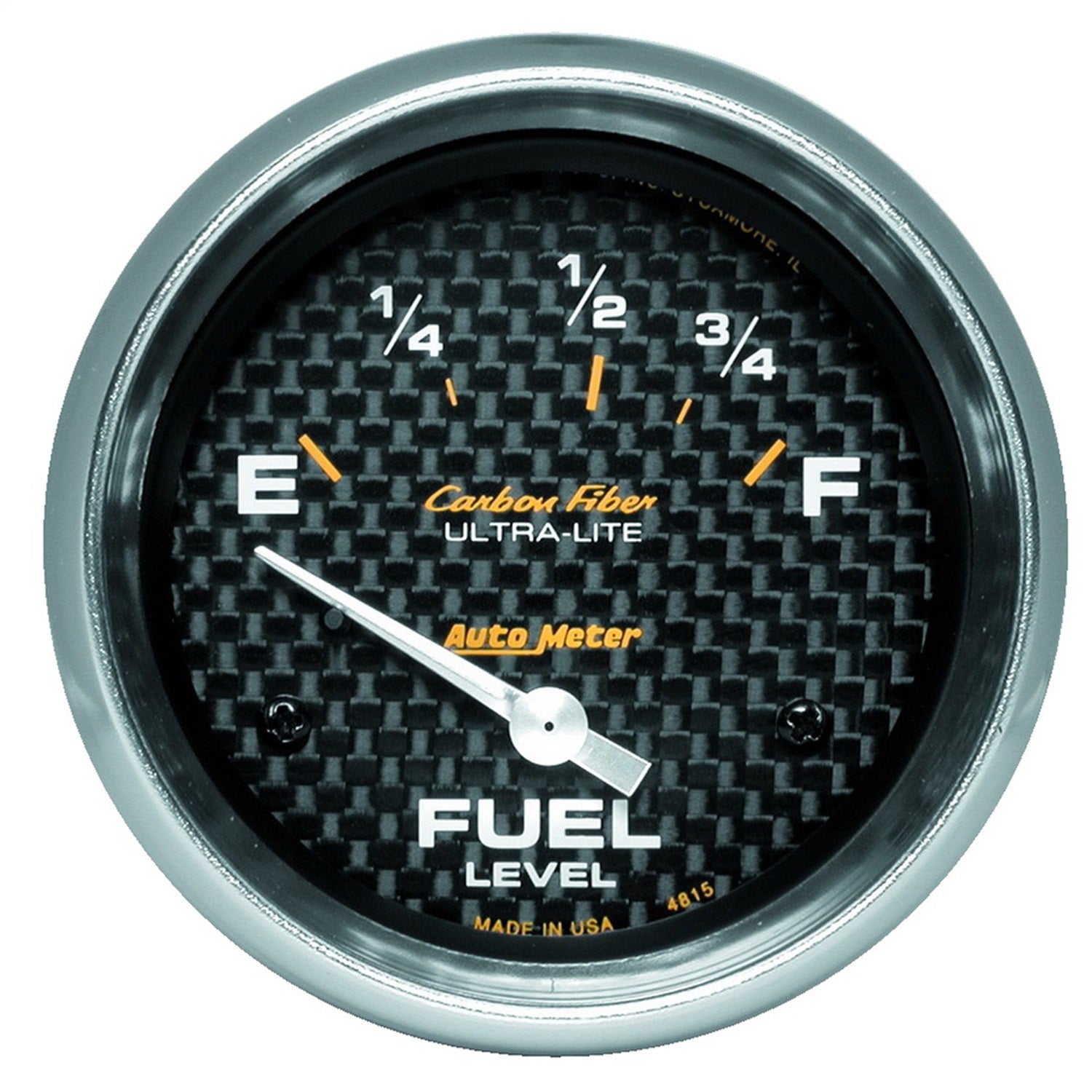 Autometer 4815 Carbon Fiber Electric Fuel Level Gauge   Carbon Fiber Electric