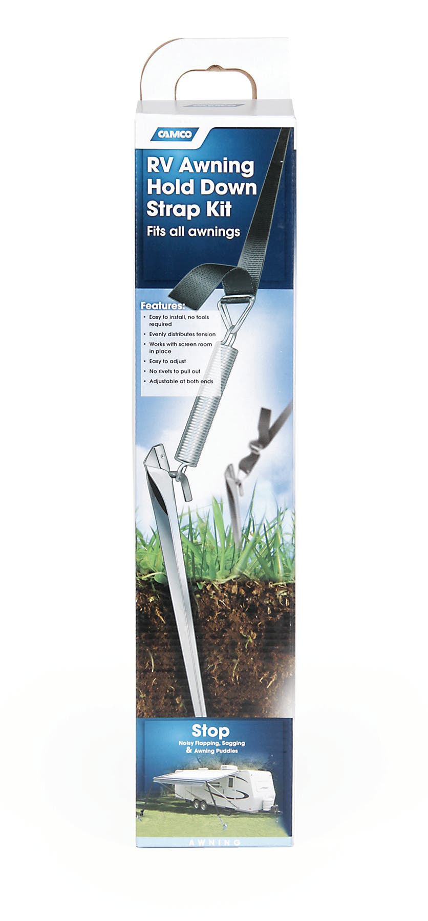 Camco 42514 Awning Hold Down Strap Kit   Awning Anchor; Compatibility - Awning