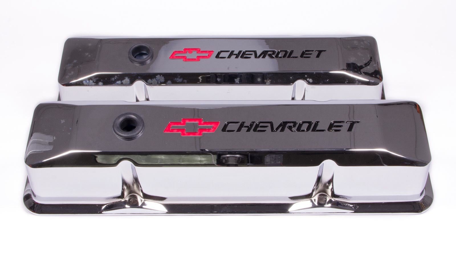 Proform 141-117 Sbc Chrome Die Cast Valve Cover - Tall With Baffle   Sbc Chrome