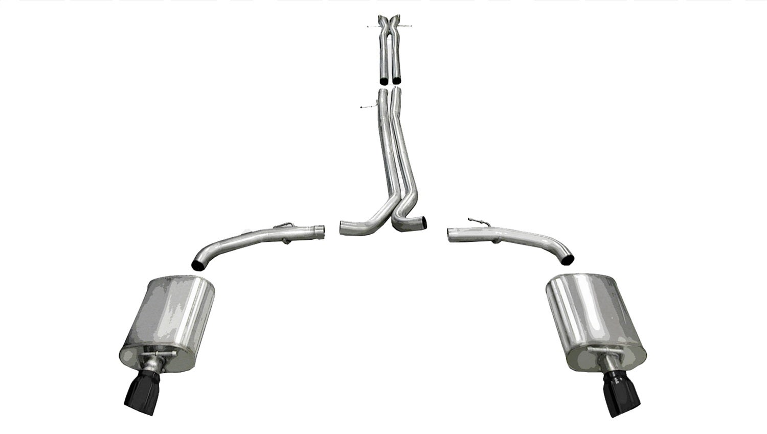 Corsa Performance 14315Blk Sport Cat-Back Exhaust System Fits 10-17 Taurus
