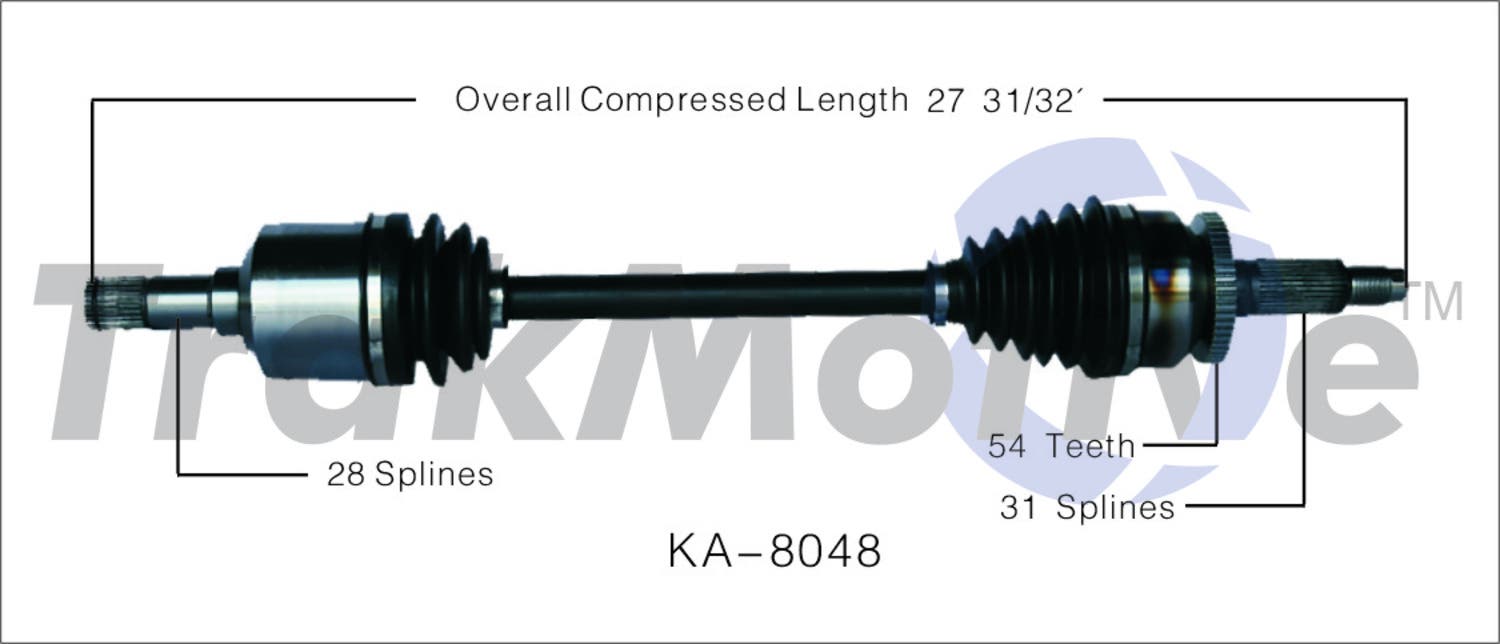 Trakmotive Cv Axle Shaft P/N:Ka-8048  Cv Axle Shaft P/N:
